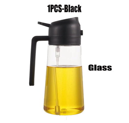 2in1 Glass Oil Spray Kitchen Oils Sprayer Spray Oil Sprayer BBQ Kitchen Baking for BBQ Air Fryer Salad Steak Kitchen Supplies