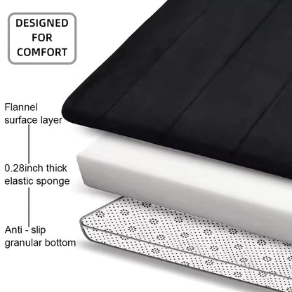 Quick Dry Super Absorbent Bathroom Rug Memory Foam Non-slip Bath Mat Shower Doormat Toilet Mat