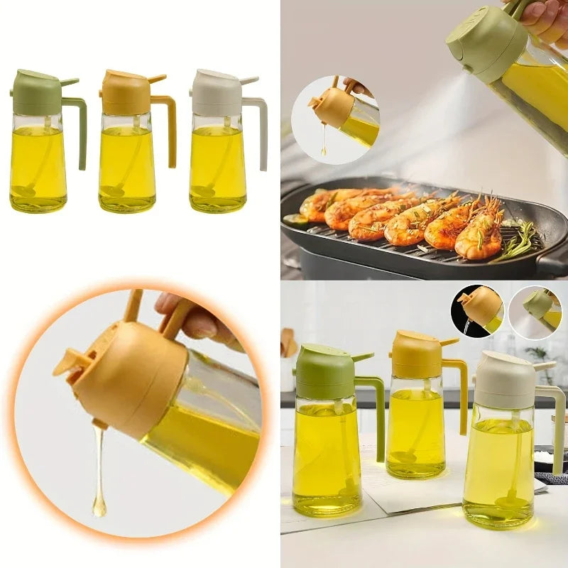 2in1 Glass Oil Spray Kitchen Oils Sprayer Spray Oil Sprayer BBQ Kitchen Baking for BBQ Air Fryer Salad Steak Kitchen Supplies