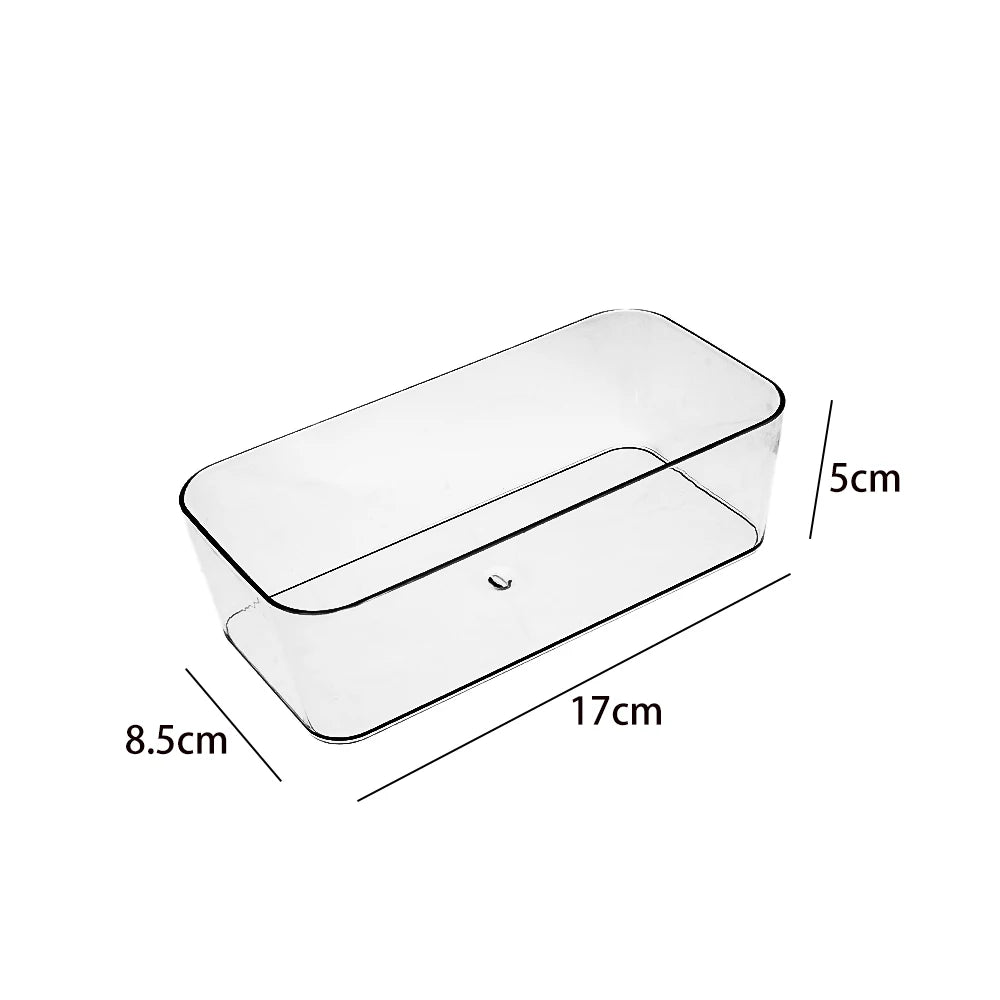 Transparent Plastic Storage Box Without Cover Unlimited Desk Drawer Organizers Makeup Transparent Storage Bins Various Size