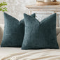 2pcs 45x45cm Luxury Chenille Pillow Cover Cross Woven Textured Sofa Cushion Soft Solid Color All-Season Home Decor Modern