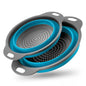 1/2pcs Silicone Round Folding Vegetable Fruits Washing Drain Basket Colander Strainer Collapsible Drainer Kitchen Tool