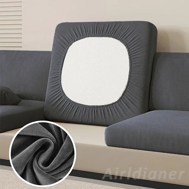 Super Soft Velvet Sofa Seat Cushion Cover For Living Room Thick Plush Sofa Covers Stretch L Shape Corner Armchair Sofa Slipcover