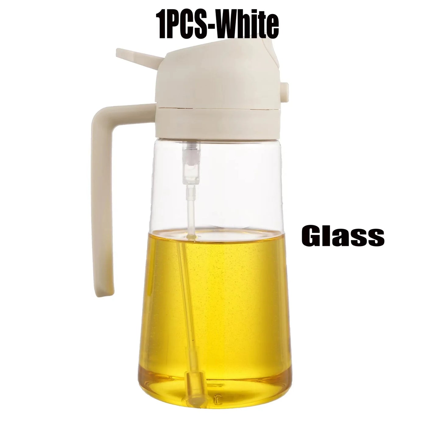 2in1 Glass Oil Spray Kitchen Oils Sprayer Spray Oil Sprayer BBQ Kitchen Baking for BBQ Air Fryer Salad Steak Kitchen Supplies
