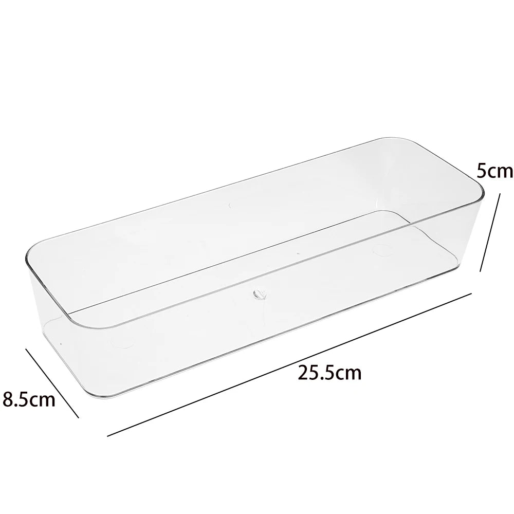 Transparent Plastic Storage Box Without Cover Unlimited Desk Drawer Organizers Makeup Transparent Storage Bins Various Size