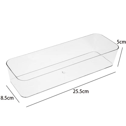 Transparent Plastic Storage Box Without Cover Unlimited Desk Drawer Organizers Makeup Transparent Storage Bins Various Size