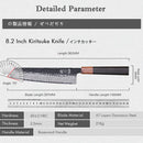 Faca Kiritsuke Japonesa Aço Damasco
