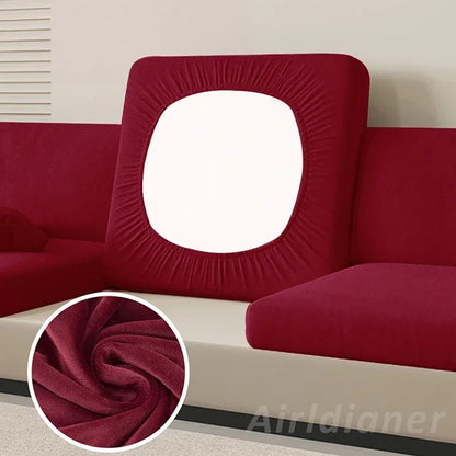 Super Soft Velvet Sofa Seat Cushion Cover For Living Room Thick Plush Sofa Covers Stretch L Shape Corner Armchair Sofa Slipcover