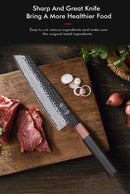 Faca Kiritsuke Japonesa Aço Damasco