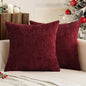 2pcs 45x45cm Luxury Chenille Pillow Cover Cross Woven Textured Sofa Cushion Soft Solid Color All-Season Home Decor Modern