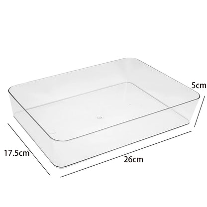 Transparent Plastic Storage Box Without Cover Unlimited Desk Drawer Organizers Makeup Transparent Storage Bins Various Size