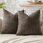 2pcs 45x45cm Luxury Chenille Pillow Cover Cross Woven Textured Sofa Cushion Soft Solid Color All-Season Home Decor Modern