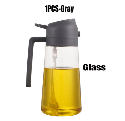2in1 Glass Oil Spray Kitchen Oils Sprayer Spray Oil Sprayer BBQ Kitchen Baking for BBQ Air Fryer Salad Steak Kitchen Supplies