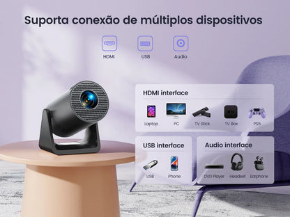 Mini Projetor Portatil Wimius L1 1080p Wifi Bluetooth