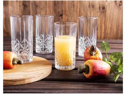 350ml Glass Cups Set 6 Pieces Haus