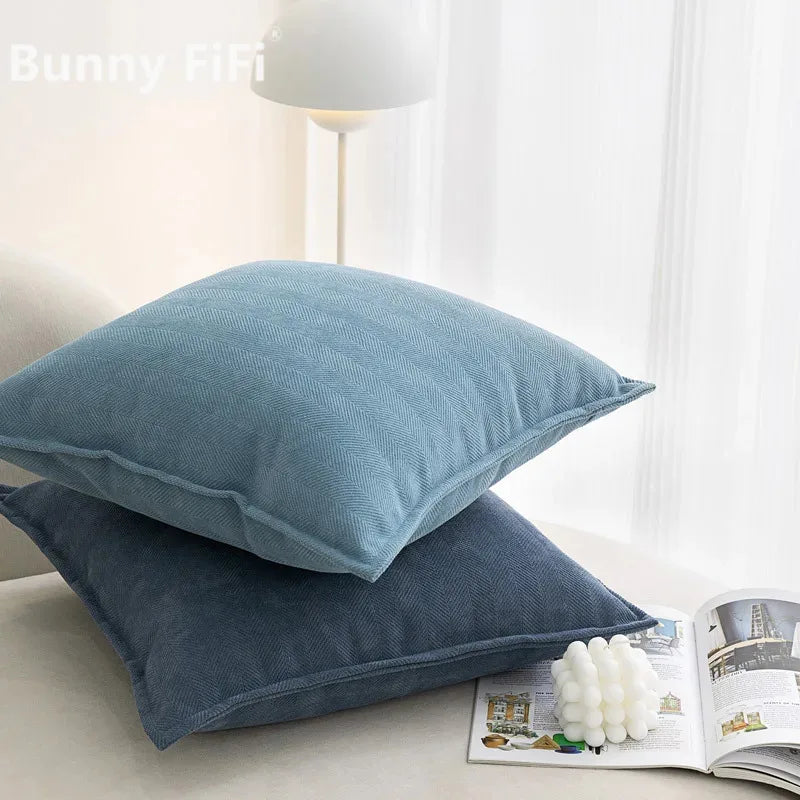 Stylish Nordic Throw Pillow Covers Thickened Chenille Fabric, 45x45 50x50 60x60 65x65cm, Perfect For Modern Living Spaces