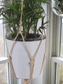 Vaso Suspenso em Macramê pra Plantas