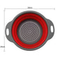 1/2pcs Silicone Round Folding Vegetable Fruits Washing Drain Basket Colander Strainer Collapsible Drainer Kitchen Tool