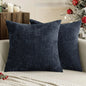 2pcs 45x45cm Luxury Chenille Pillow Cover Cross Woven Textured Sofa Cushion Soft Solid Color All-Season Home Decor Modern