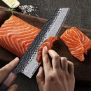 Faca Kiritsuke Japonesa Aço Damasco