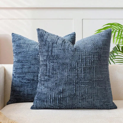 Chenille Pillowcase Bamboo Yarn Texture Throw Pillow Covers Solid Sofa Cushion Covers for Home Bedroom Living Room Decor