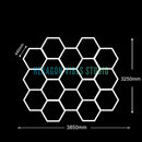 Luminária LED Hexagonal pra Garagem e Ambientes
