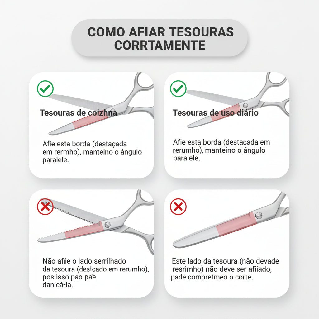 Afiador de Facas 4 em 1 Multifuncional com Base Antiderrapante | Amolador Manual para Cozinha