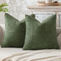 2pcs 45x45cm Luxury Chenille Pillow Cover Cross Woven Textured Sofa Cushion Soft Solid Color All-Season Home Decor Modern