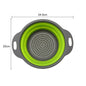 1/2pcs Silicone Round Folding Vegetable Fruits Washing Drain Basket Colander Strainer Collapsible Drainer Kitchen Tool