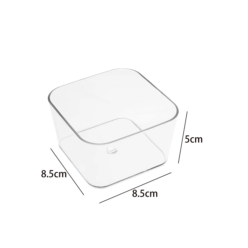 Transparent Plastic Storage Box Without Cover Unlimited Desk Drawer Organizers Makeup Transparent Storage Bins Various Size