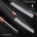 Faca Kiritsuke Japonesa Aço Damasco