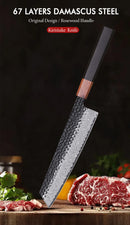 Faca Kiritsuke Japonesa Aço Damasco