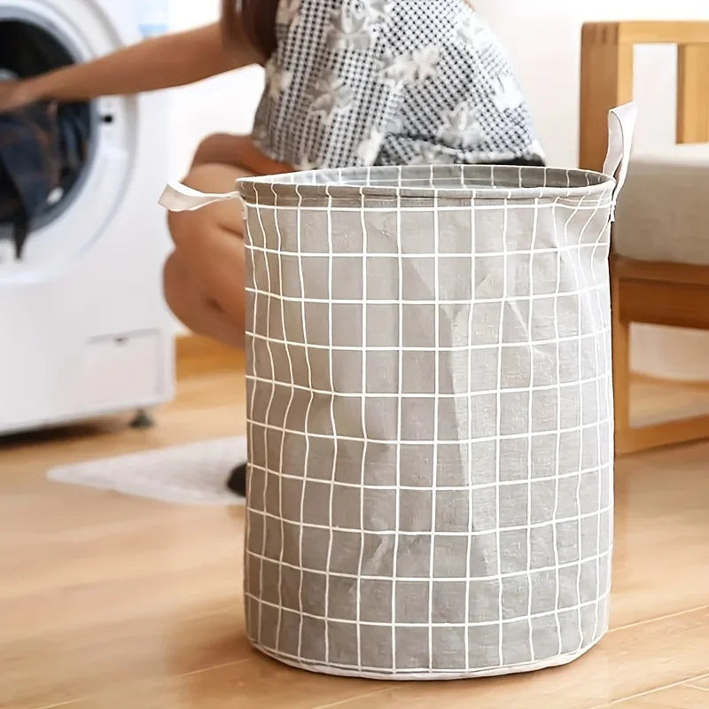 Cesto Organizador Dobrável Impermeável para Roupas Sujas, Brinquedos e Lavanderia.