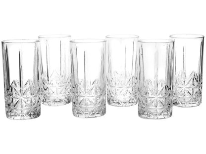 350ml Glass Cups Set 6 Pieces Haus