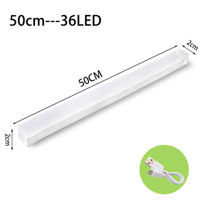Luminária LED com Sensor de Movimento Recarregável USB-C – Luz Noturna sem Fio para Armários, Escadas, Corredores e Cozinha
