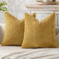 2pcs 45x45cm Luxury Chenille Pillow Cover Cross Woven Textured Sofa Cushion Soft Solid Color All-Season Home Decor Modern