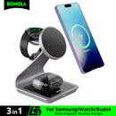Carregador Magnético 3 em 1 pra Samsung
