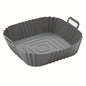1pc of 22cm silicone air fryer oven baking plate pizza fried chicken silicone basket reusable air fryer liner accessory