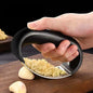 Espremedor e Triturador de Alho Manual em Aço Inoxidável para Cozinha