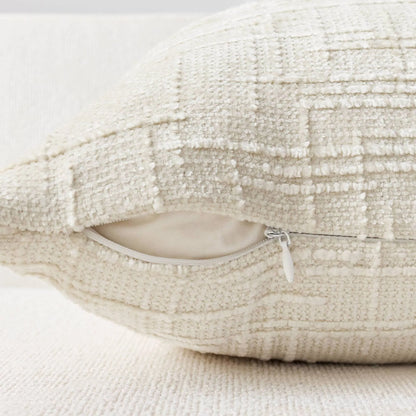 Chenille Pillowcase Bamboo Yarn Texture Throw Pillow Covers Solid Sofa Cushion Covers for Home Bedroom Living Room Decor