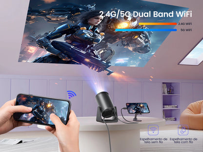 Mini Projetor Portatil Wimius L1 1080p Wifi Bluetooth